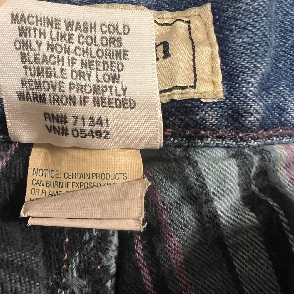 Vintage LL Bean Flannel Lined Jeans Womens 10 High Rise Mom Straight Cabincore - Picture 5 of 12
